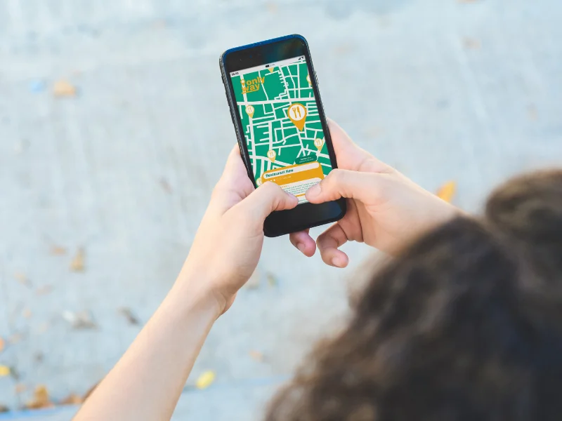 An image showing a restaurant's enhanced visibility on Google Maps.